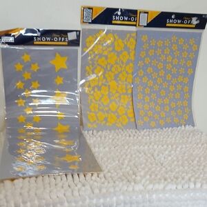 Show Offs Home Decor Yellow Star and Floral Decorative Stencil Sheets